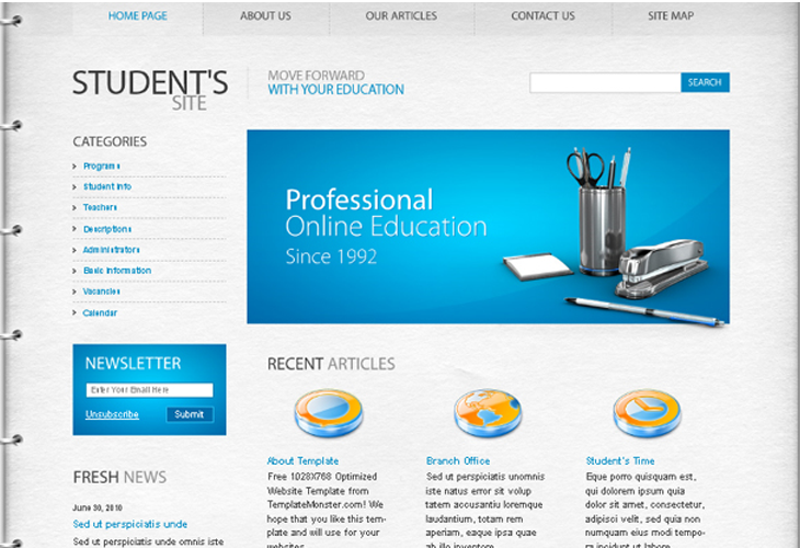 Education Website Templates Free Download